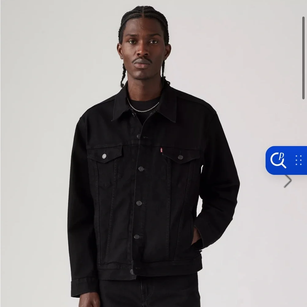 NWOT Levi's Black Denim Jacket for Men - Picture 7 of 7